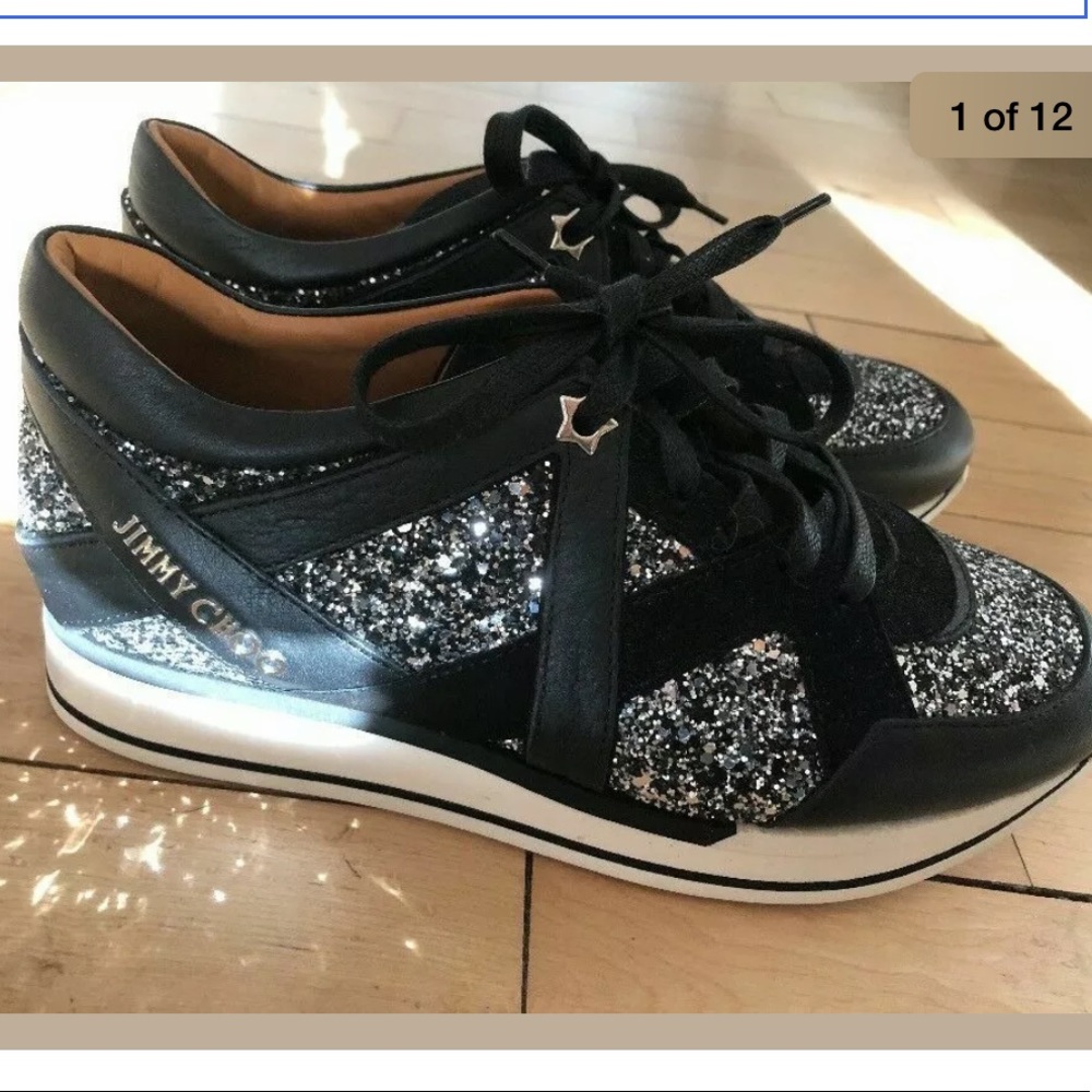 Jimmy Choo Glittered Sneakers